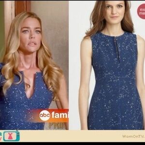 Diane von Furstenberg Yvette Painted Tweed Dress Size 6